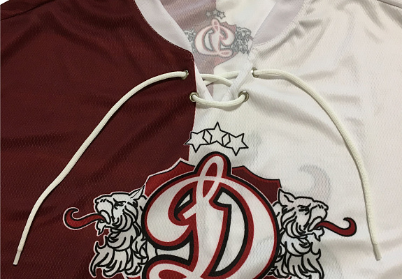 Футболка с шнуровкой ХК "Динамо Рига" (М408)